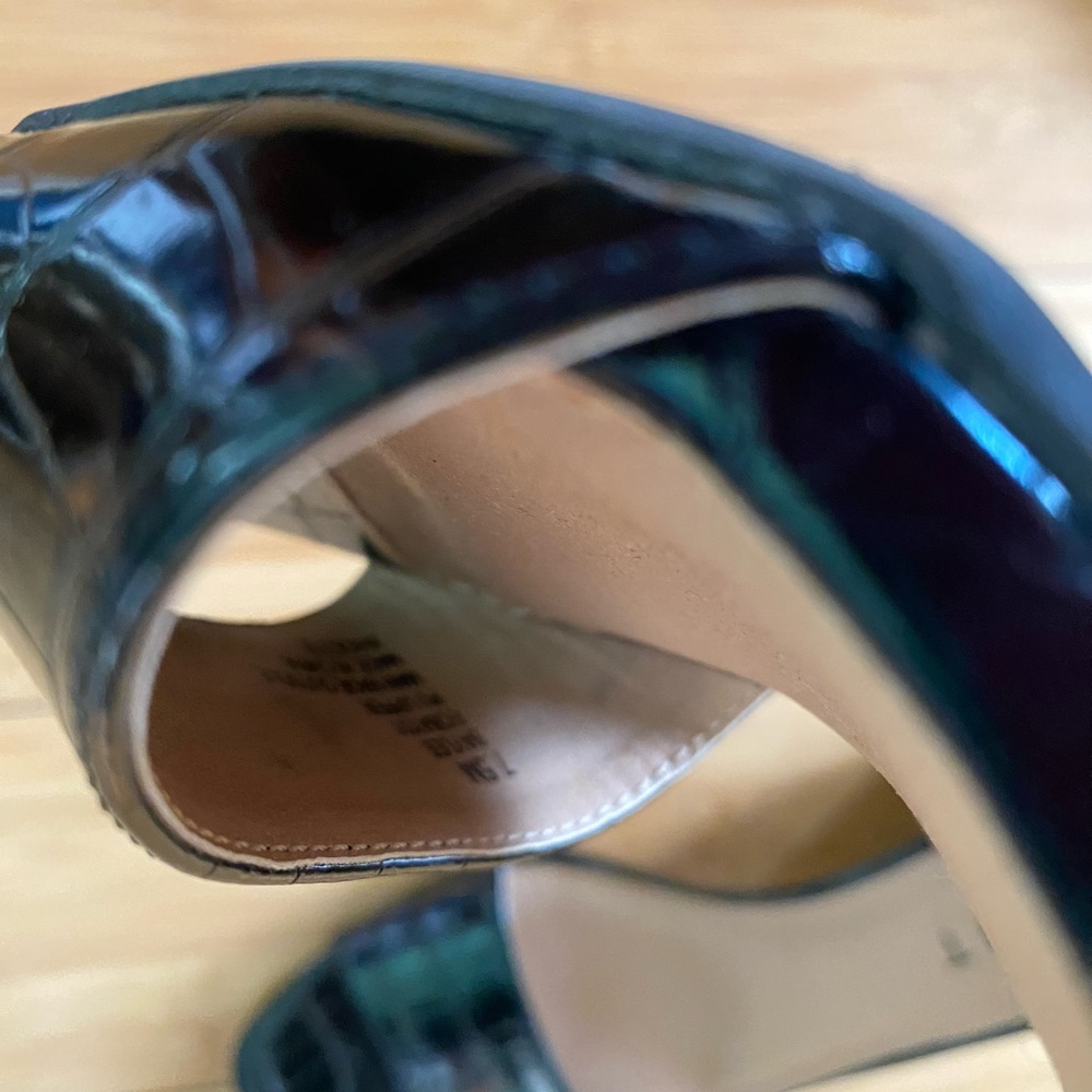 ESPRIT Black Sandals size 7.5M 2.5- 3inch heels - Picture 10 of 11